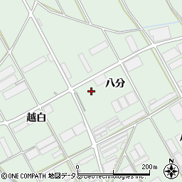 愛知県田原市赤羽根町（八分）周辺の地図