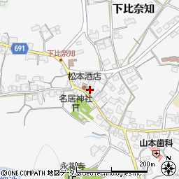 三重県名張市下比奈知2095-4周辺の地図