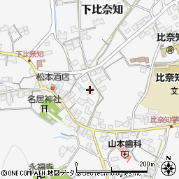 三重県名張市下比奈知1845周辺の地図