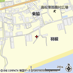 愛知県田原市高松町羽根周辺の地図