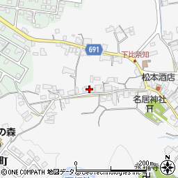 三重県名張市下比奈知2544-1周辺の地図