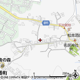 三重県名張市下比奈知2545周辺の地図