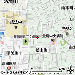 大阪府八尾市松山町1丁目2-1周辺の地図