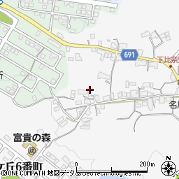 三重県名張市下比奈知2558-1周辺の地図