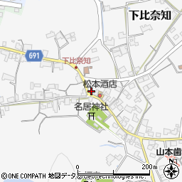 三重県名張市下比奈知2094周辺の地図