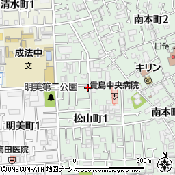 大阪府八尾市松山町1丁目2-4周辺の地図