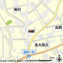 愛知県田原市高松町赤崩周辺の地図