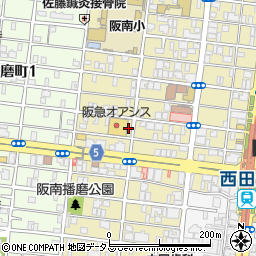 タイムズ阪急オアシス西田辺店駐車場周辺の地図
