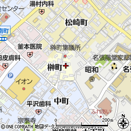 三重県名張市榊町周辺の地図