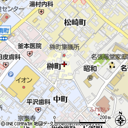 三重県名張市榊町周辺の地図
