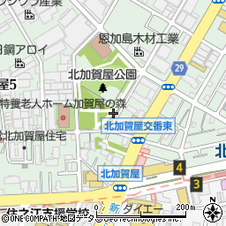 北加賀屋公園トイレ周辺の地図