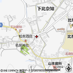 三重県名張市下比奈知1850周辺の地図
