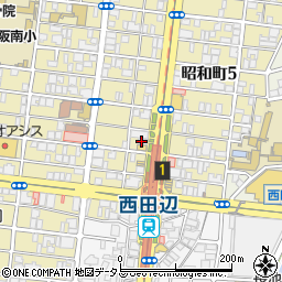 賃貸住宅サービス西田辺店周辺の地図