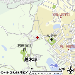奈良県生駒郡平群町越木塚72周辺の地図