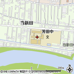 岡山市立芳田中学校周辺の地図