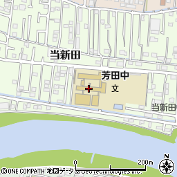 岡山市立芳田中学校周辺の地図