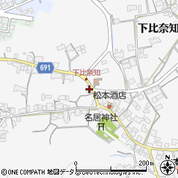 三重県名張市下比奈知2406-2周辺の地図