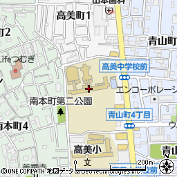 八尾市立高美中学校周辺の地図