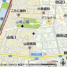 ＊月極:大阪市東住吉区山坂3丁目5[井吹]駐車場周辺の地図