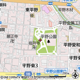 大阪府大阪市平野区平野東周辺の地図