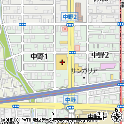 ケーズデンキ東住吉中野店周辺の地図
