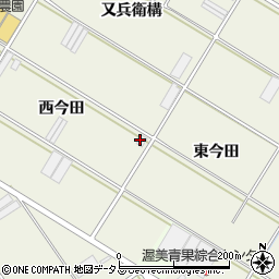 愛知県田原市中山町（西今田）周辺の地図