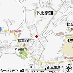 三重県名張市下比奈知2102-1周辺の地図