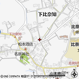三重県名張市下比奈知2104周辺の地図