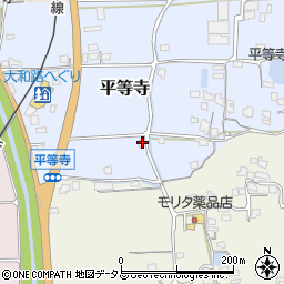奈良県生駒郡平群町平等寺117周辺の地図