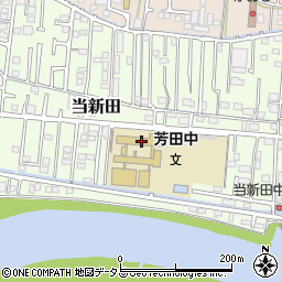 岡山市立芳田中学校周辺の地図