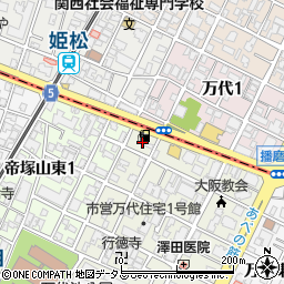 株式会社シェル石油大阪発売所　帝塚山給油所周辺の地図
