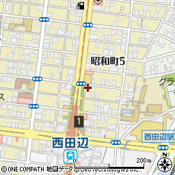 ほけんの窓口　西田辺駅前店周辺の地図