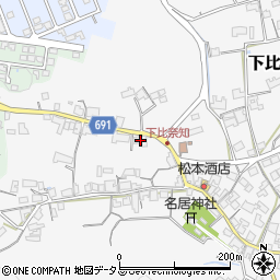 三重県名張市下比奈知2507周辺の地図