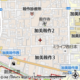 大阪府大阪市平野区加美鞍作2丁目周辺の地図