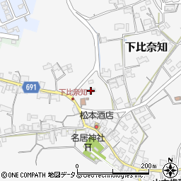 三重県名張市下比奈知2402-1周辺の地図