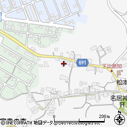 三重県名張市下比奈知2485周辺の地図