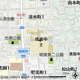 八尾市立成法中学校周辺の地図