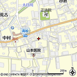愛知県田原市高松町中瀬古周辺の地図