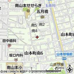大阪府八尾市山本町南周辺の地図
