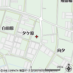 愛知県田原市赤羽根町夕ケ原周辺の地図