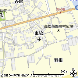愛知県田原市高松町東脇周辺の地図