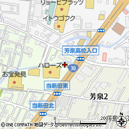 桃山亭 うどん道 当新田店周辺の地図