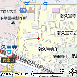 リパークＪＲ久宝寺駅前第３駐車場周辺の地図