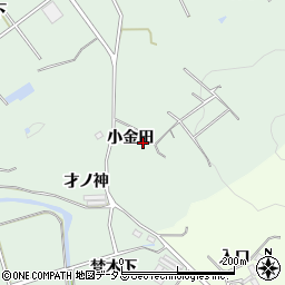 愛知県田原市古田町小金田周辺の地図