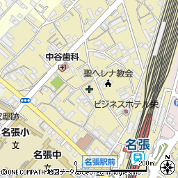 三重県名張市栄町周辺の地図