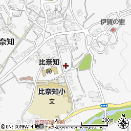 三重県名張市下比奈知1531-1周辺の地図