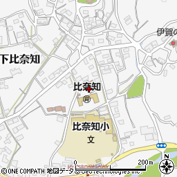三重県名張市下比奈知1561周辺の地図