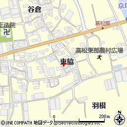 愛知県田原市高松町東脇76周辺の地図