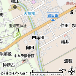 愛知県田原市福江町（四反田）周辺の地図