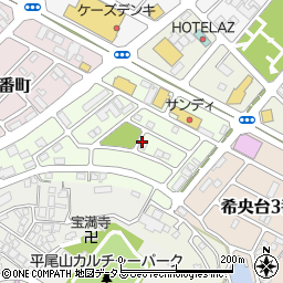 三重県名張市希央台４番町周辺の地図
